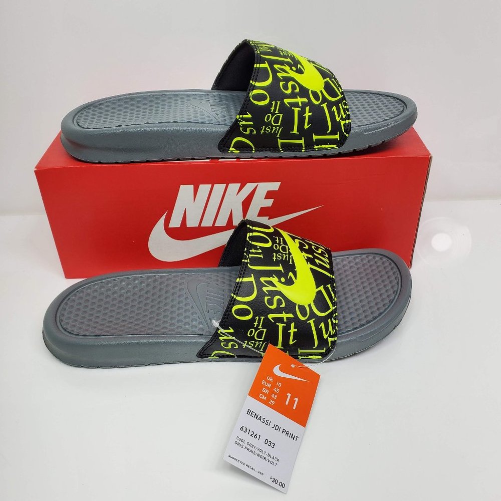 NEW Nike Men’s Benassi Just Do It Print Slides - Picture 1 of 8